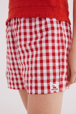 Short Talle Medio con Cuadros Vichy