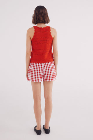 Short Talle Medio con Cuadros Vichy