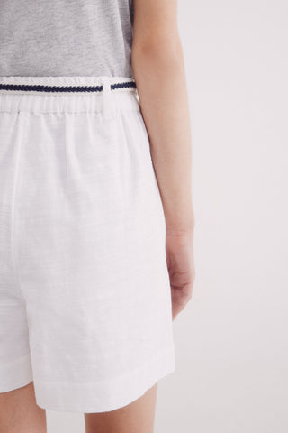 Short Talle Alto con Pinzas de Algodón