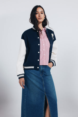 Enagua Denim Talle Alto con Abertura