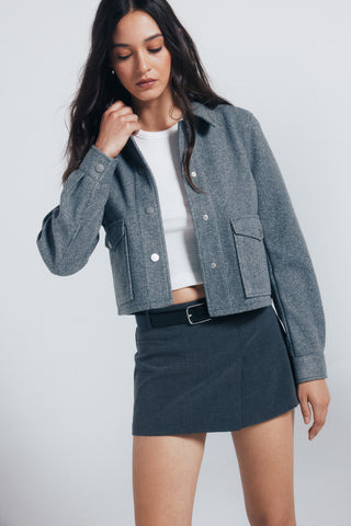 Enagua Corta Talle Alto Corte Asimétrico