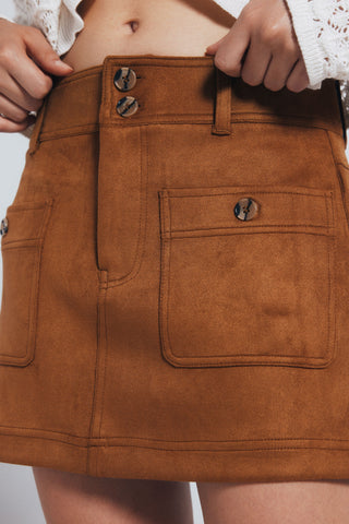 Enagua Corta Talle Alto Tejido Antelina