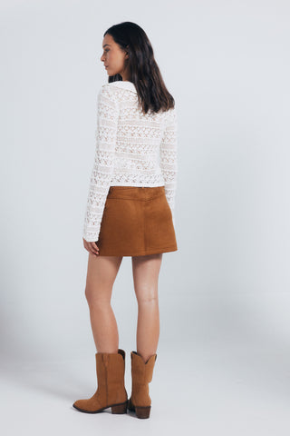 Enagua Corta Talle Alto Tejido Antelina