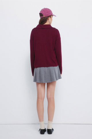 Enagua Corta Talle Alto Estampado Rayas