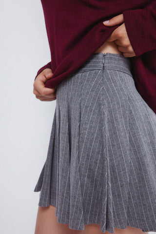 Enagua Corta Talle Alto Estampado Rayas