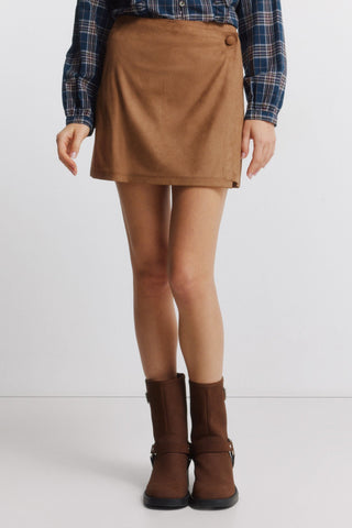 Enagua Cruzada con Botón de Antelina