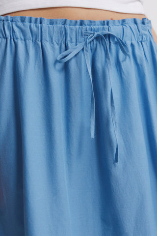 Smocked-Waist Long Skirt.