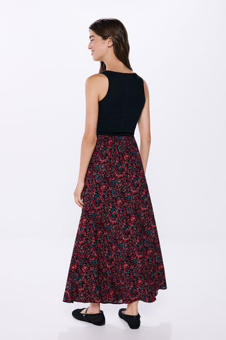 Enagua Midi con Estampado Floral