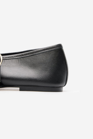 Bailarina de Piel con Detalle Tira