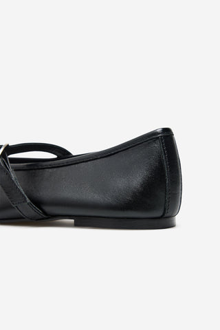 Bailarina de Piel con Detalle Tira