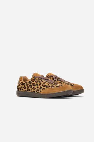 Tenis de Piel Estampado Animal Print, Mujer