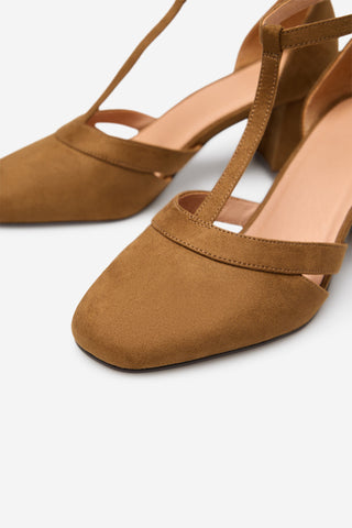 Zapato de Tacón con Punta Redonda