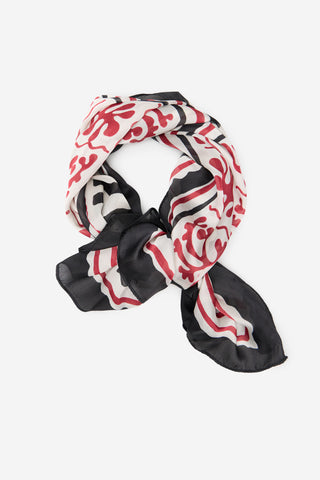 Pañuelo Satinado con Estampado Floral