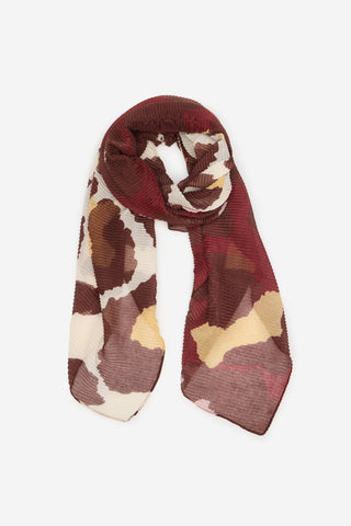 Bufanda Plisada con Estampado Animal Print