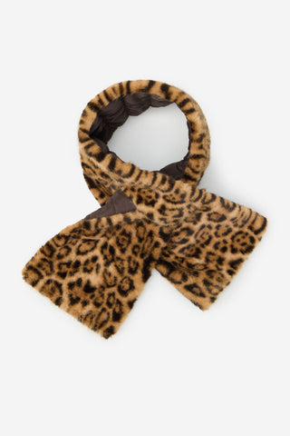 Cuello Reversible con Estampado Animal Print