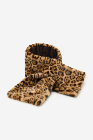 Cuello Reversible con Estampado Animal Print