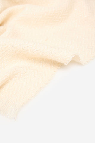 Lurex Scarf with Frayed Edges