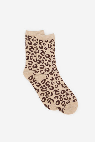 Medias Largas con Estampado Animal Print, Mujer