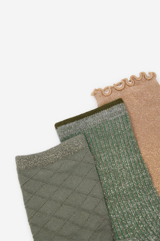 Paquete de 3 Medias con Detalle Lúrex