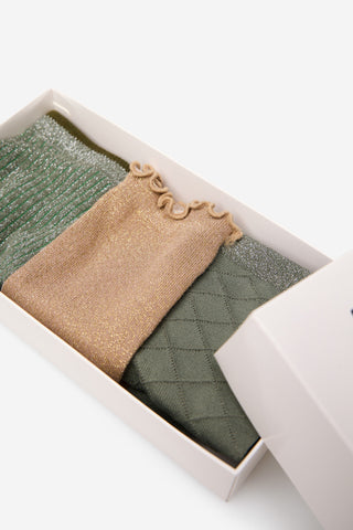 Paquete de 3 Medias con Detalle Lúrex