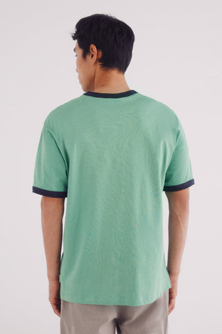 Camiseta Manga Corta con Detalle Contraste