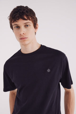 Camiseta Manga Corta con Logo Bordado