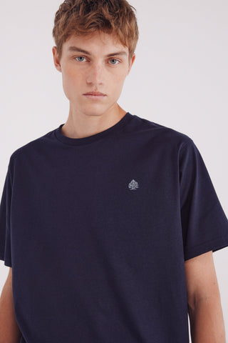 Camiseta Manga Corta con Logo Bordado