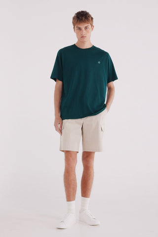 Camiseta Manga Corta con Logo Bordado