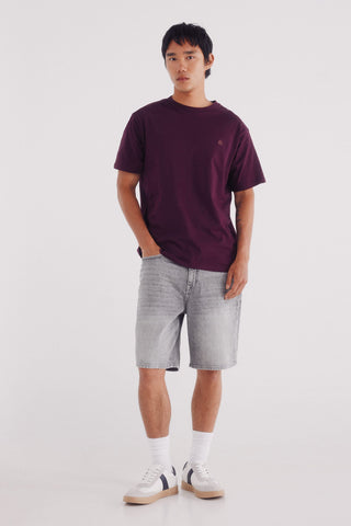 Camiseta Manga Corta con Logo Bordado