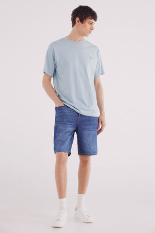 Camiseta Manga Corta con Logo Bordado