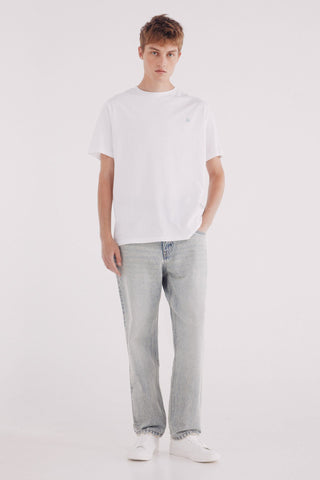 Camiseta Manga Corta con Logo Bordado