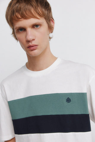 Camiseta Manga Corta con Logo Bordado