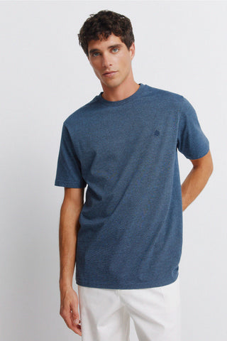 Camiseta Manga Corta con Logo Bordado