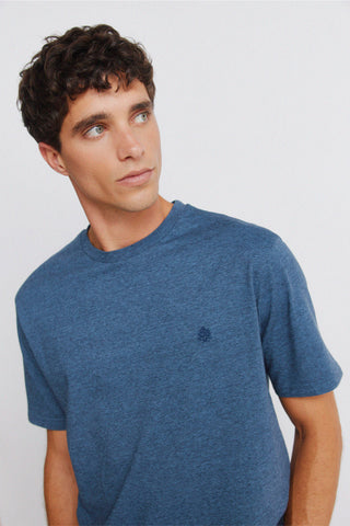 Camiseta Manga Corta con Logo Bordado