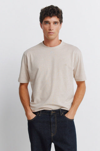 Camiseta Manga Corta con Logo Bordado