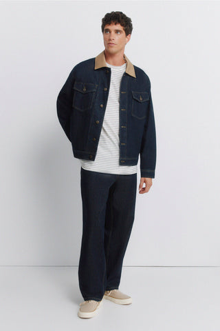 Camiseta Manga Corta con Estampado Rayas