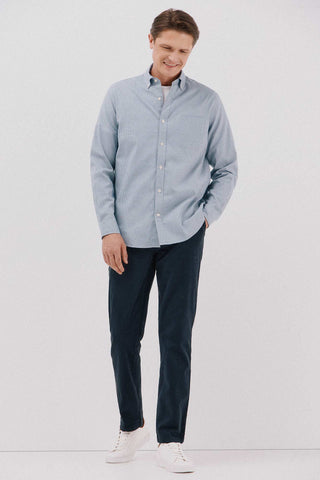 Camisa Manga Larga con Estampado Cuadros