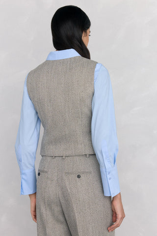 Chaleco Corto con Detalle Botones