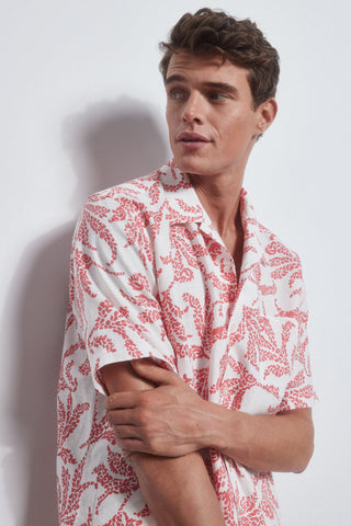 Camisa de Lino con Estampado