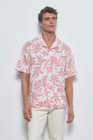 Camisa de Lino con Estampado