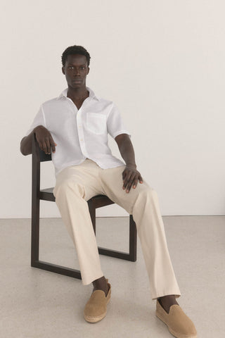 Camisa Manga Corta con Logo Bordado