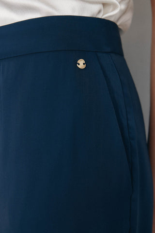 Pantalón Flare Talle Alto con Bolsillos