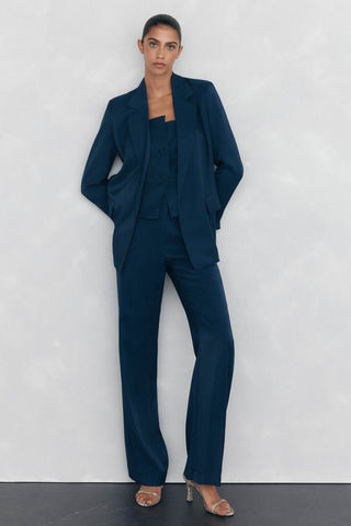 Pantalón Flare Talle Alto con Bolsillos