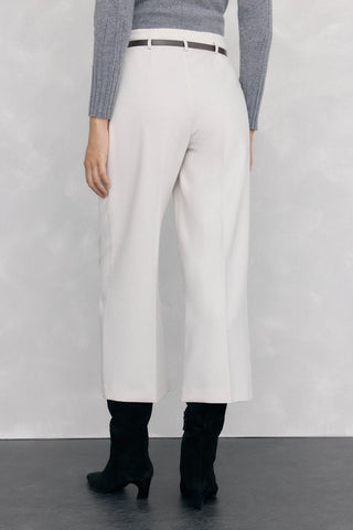 Pantalón Culotte Talle Alto con Cinturón