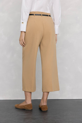 Pantalón Culotte Talle Alto con Cinturón