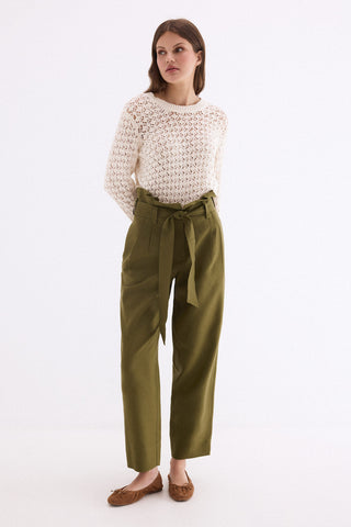 Pantalon Papperbag Fluido.