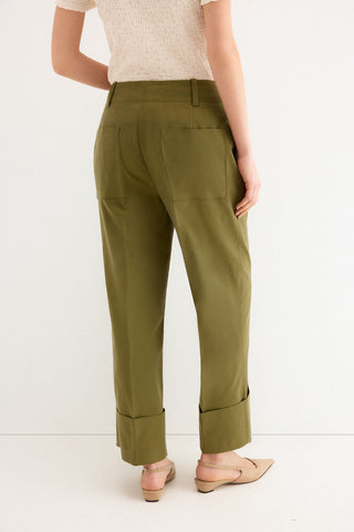 E Pantalon Ancho Cropped Bajo.