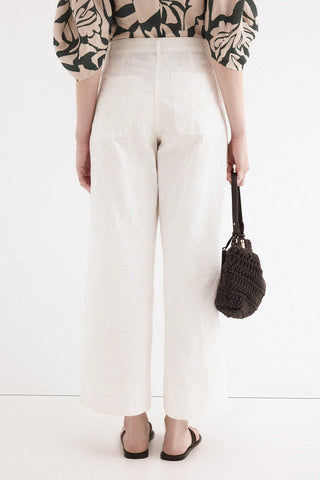 E Pantalon Recto Bordados Cordon.