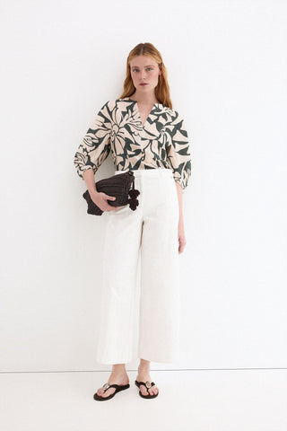 E Pantalon Recto Bordados Cordon.