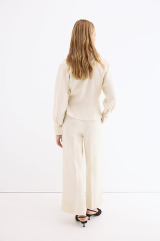 Pantalon Traje Ancho Lino.